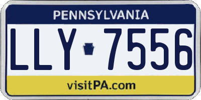 PA license plate LLY7556