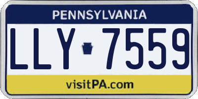 PA license plate LLY7559