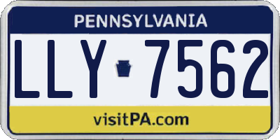 PA license plate LLY7562