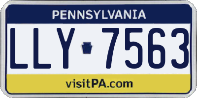 PA license plate LLY7563