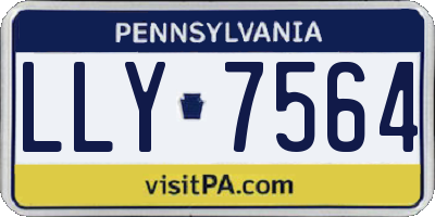 PA license plate LLY7564