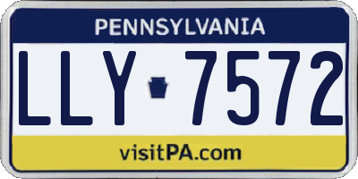 PA license plate LLY7572