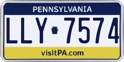 PA license plate LLY7574