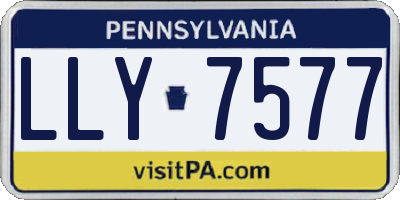 PA license plate LLY7577