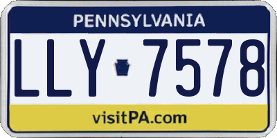 PA license plate LLY7578