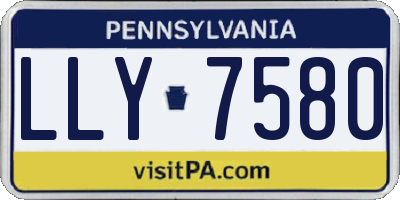 PA license plate LLY7580