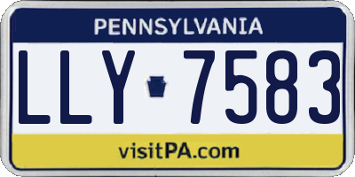 PA license plate LLY7583
