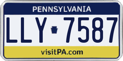 PA license plate LLY7587