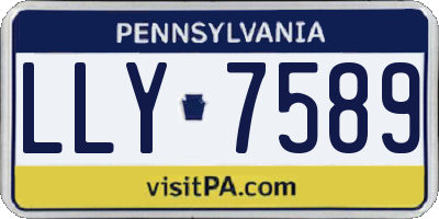 PA license plate LLY7589