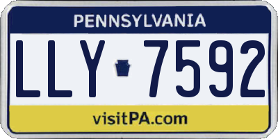 PA license plate LLY7592