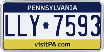 PA license plate LLY7593