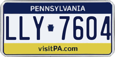 PA license plate LLY7604