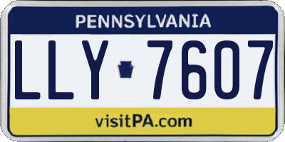 PA license plate LLY7607