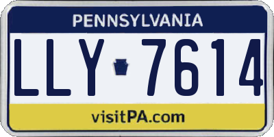 PA license plate LLY7614