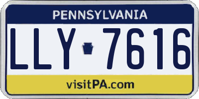 PA license plate LLY7616