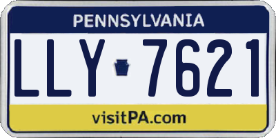 PA license plate LLY7621