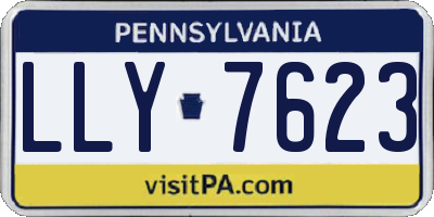 PA license plate LLY7623
