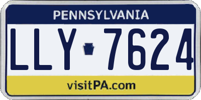 PA license plate LLY7624