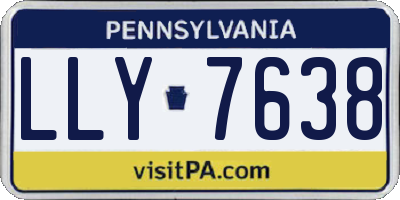 PA license plate LLY7638