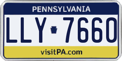 PA license plate LLY7660