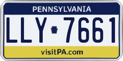 PA license plate LLY7661