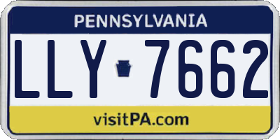 PA license plate LLY7662