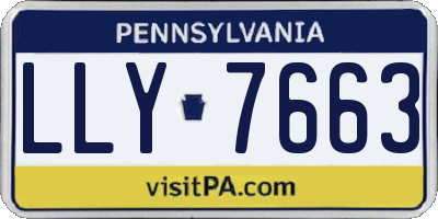 PA license plate LLY7663