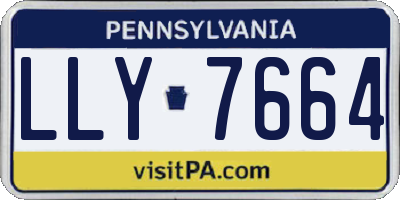 PA license plate LLY7664