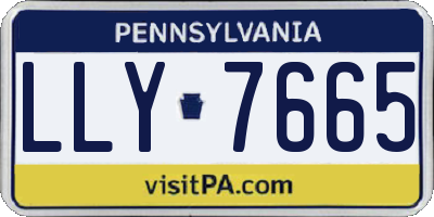 PA license plate LLY7665