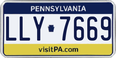 PA license plate LLY7669