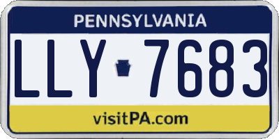 PA license plate LLY7683