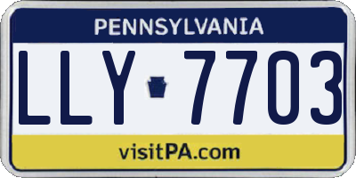 PA license plate LLY7703