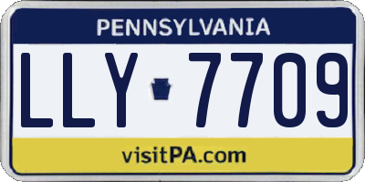 PA license plate LLY7709