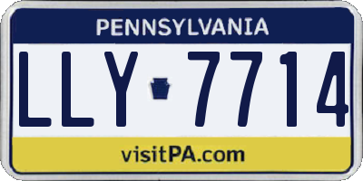 PA license plate LLY7714
