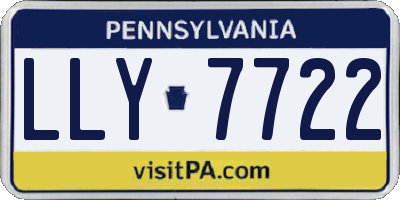 PA license plate LLY7722
