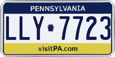 PA license plate LLY7723