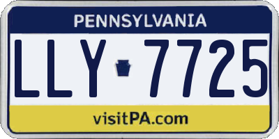 PA license plate LLY7725