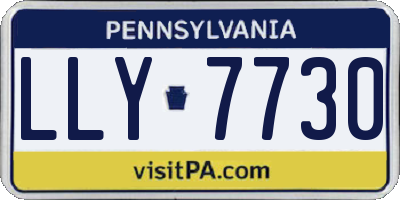 PA license plate LLY7730