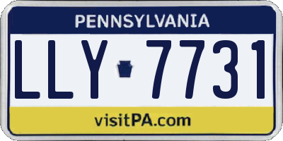 PA license plate LLY7731