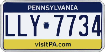 PA license plate LLY7734