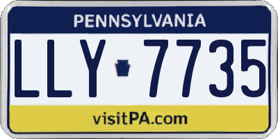 PA license plate LLY7735