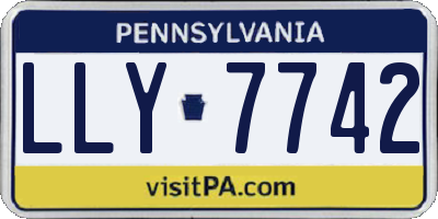 PA license plate LLY7742