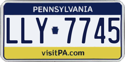 PA license plate LLY7745