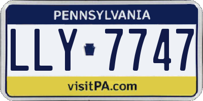 PA license plate LLY7747