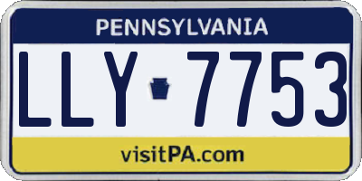 PA license plate LLY7753