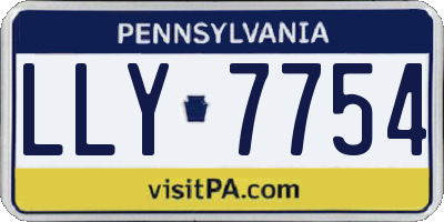 PA license plate LLY7754
