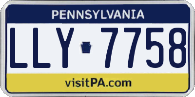 PA license plate LLY7758