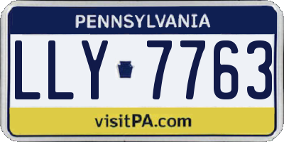 PA license plate LLY7763