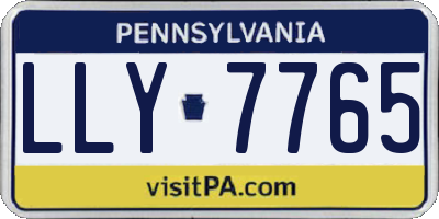 PA license plate LLY7765