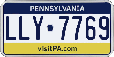 PA license plate LLY7769